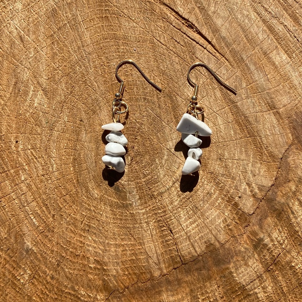 3 for $10 handmade Howlite earrings